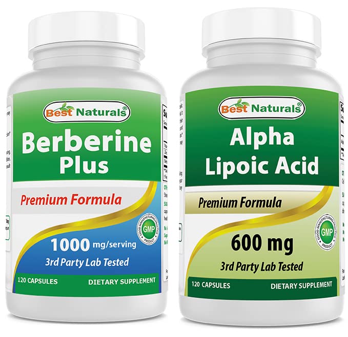 Nejlepší Naturals Berberine Plus 1000mg & Alpha Lipoic Acid 600 mg