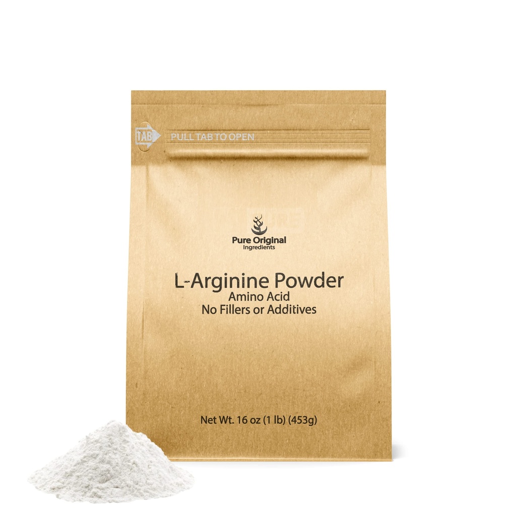 PURE ORIGINAL INGREDIENTS L- Arginin Powder (1 LB) Amino Acid, No Fillers, Dietní dodatek