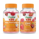 Živé multivitaminové děti + zink 25mg děti, gumies Bundle - Great Ochutnávání, Vitamin dodatek, gluten zdarma, GMO zdarma, Žvýkací žlab