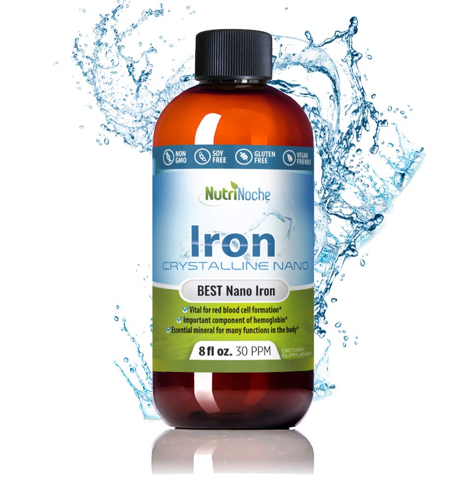 Liquid Iron Supplement for Women - High Potency Sublingual Iron Drops - Vegan Liquid - Chutné příchutě - Premium Supplement for Men, Women & Kids - 8 Ounces - Nutrinoche