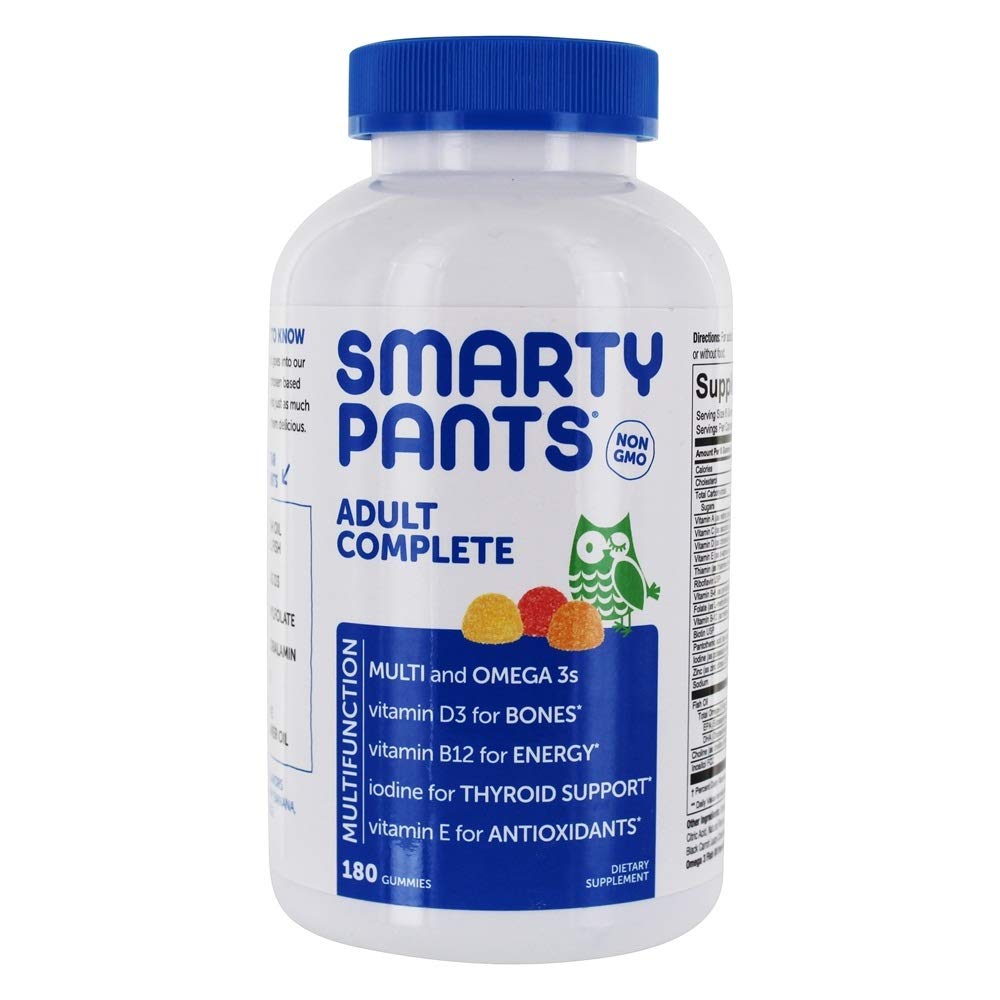 SmartyPants Adult Daily Gummy Vitamíny: gluten Free, Multivitamin & Omega 3 DHA / EPA Fish Oil, MethyB12, Vitamin D3, Non- GMO, 180 počet (30 Day Supply)