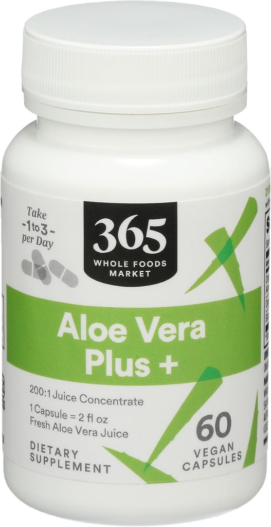 365 od Whole Foods Market, Aloe Vera Plus +, 60 Count