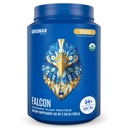 BIRDMAN Falcon Vegan Protein Powder Organic, Stevia & Sugar Free, Plant Based Protein, Low Carb, Dairy Free, Keto, Non Whey Protein, Probiotic, Pea Protein Rubber 124; Vanilla Flavor - 37 Servings - 2.64lb