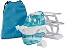 Navage Deluxe Bundle Nasal zavlažovací systém - Saline Nasal Rinse Kit s 1 vyčistič nosu, 20 Salt Pods, Sky Blue cestovní taška a 1 Countertop Caddy....