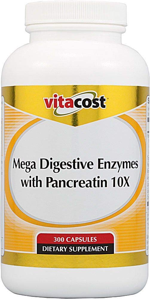 Vitacost Mega Digestivní enzymy s Pancreatin 10X - 300 Kapsle