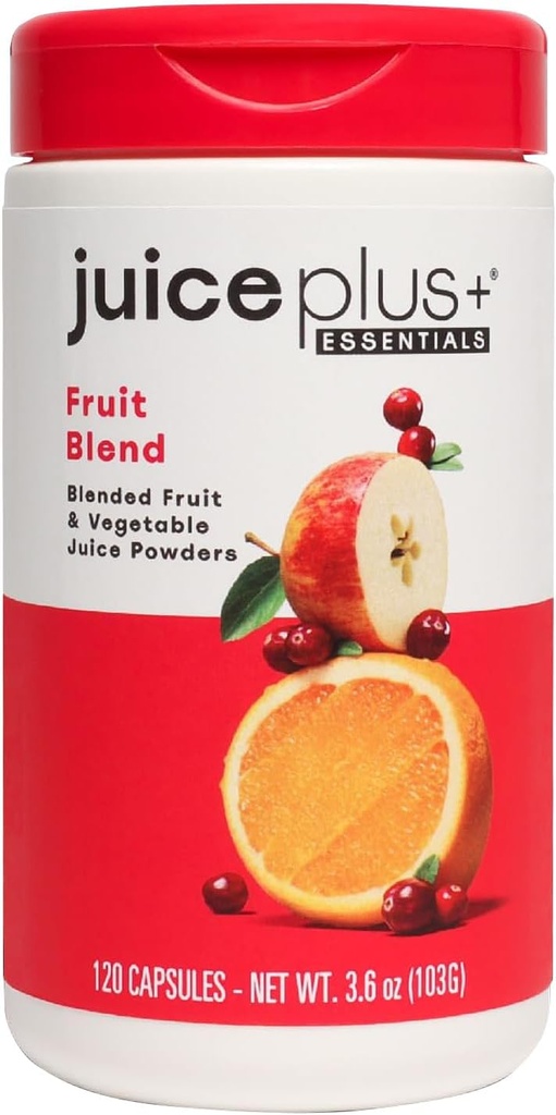 JuicePlus + Ovocné směsi: Plant- based All Food Supplement with Apple, Peach, Cranberry, & More! - Vegan, Gluten- Free, Non- GMO, Kosher - Baleno s Plant- Backed Vitamíny - 1 láhev (60 Servings)
