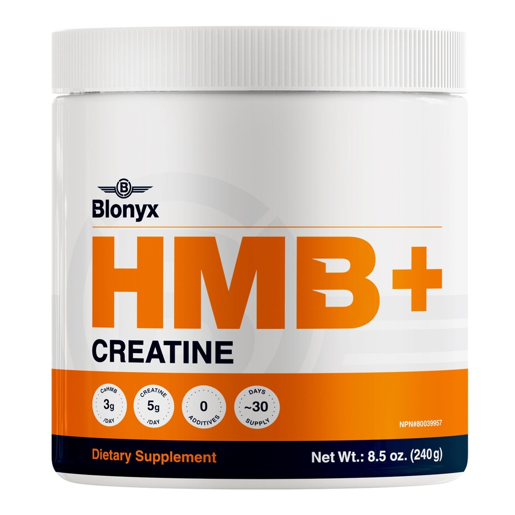 HMB + Creatine Dodatek - 3g Denní HMB pro zesílenou sílu, Power & Recovery, Ideální pro vysoce intenzivní sportovce, 30denní dodávky