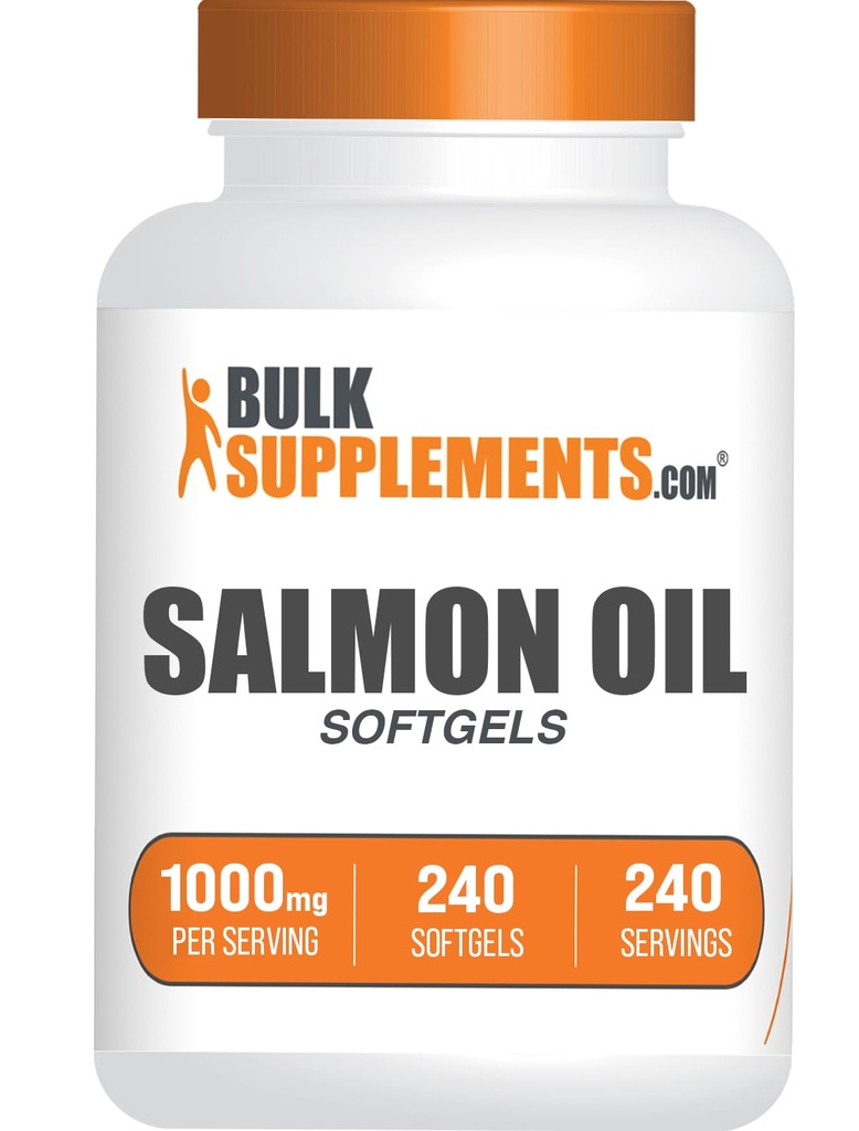 BulkSupplements.com Soil Soil Softgels - Omega 3 dodatek, Wild Aljašský losos olejové doplňky - 1000mg, Gluten zdarma, 1 Softgel per Serving, 240 Počet (balení po 1)