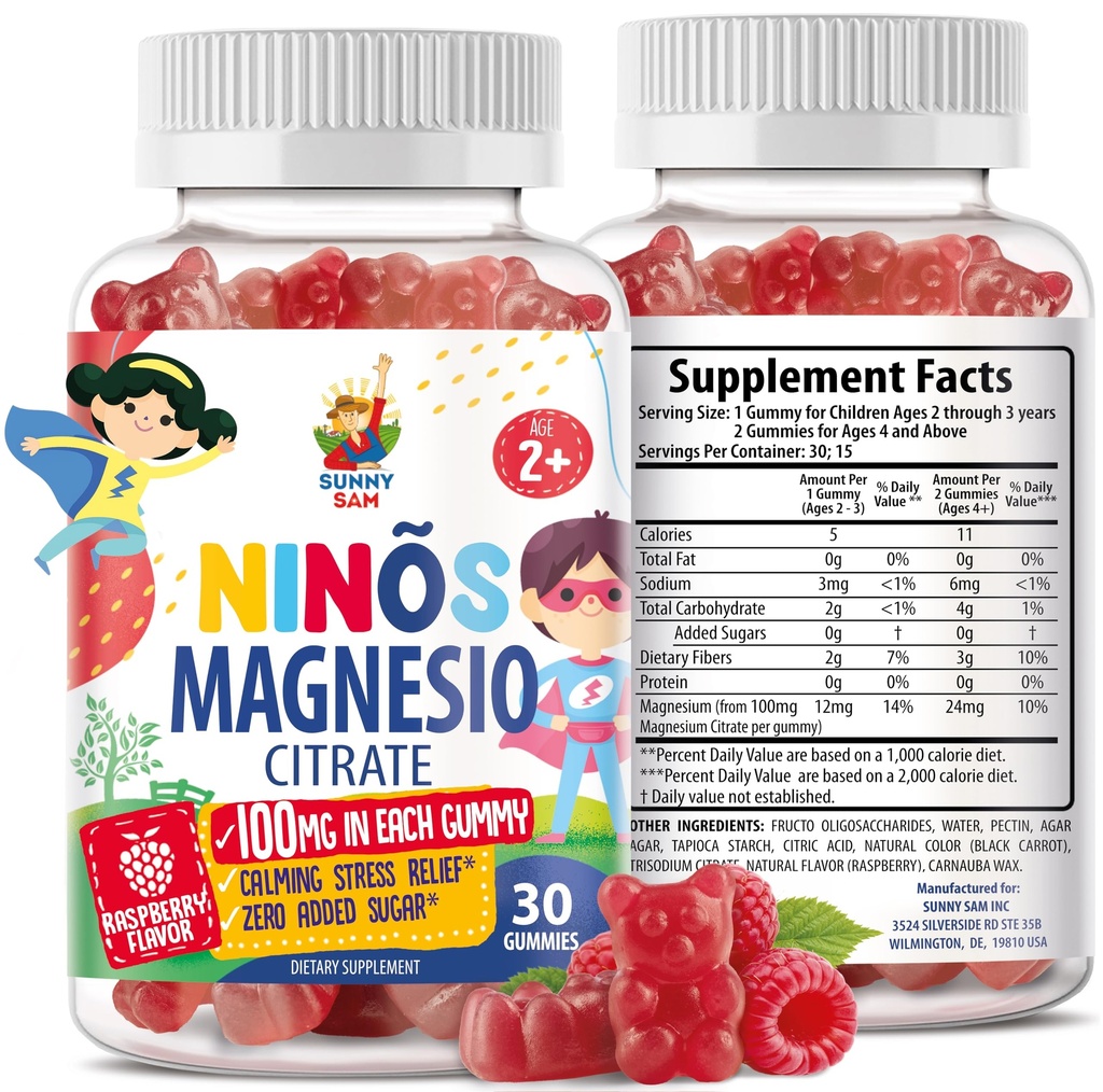 Žvýkací gumy hořčíku pro děti a dospělé - 100mg - Klidná žvýkačka hořčíku - Magnesium Citrát Žvýkací doplněk pro nádech a svalovou podporu - 30 Žvýkaček