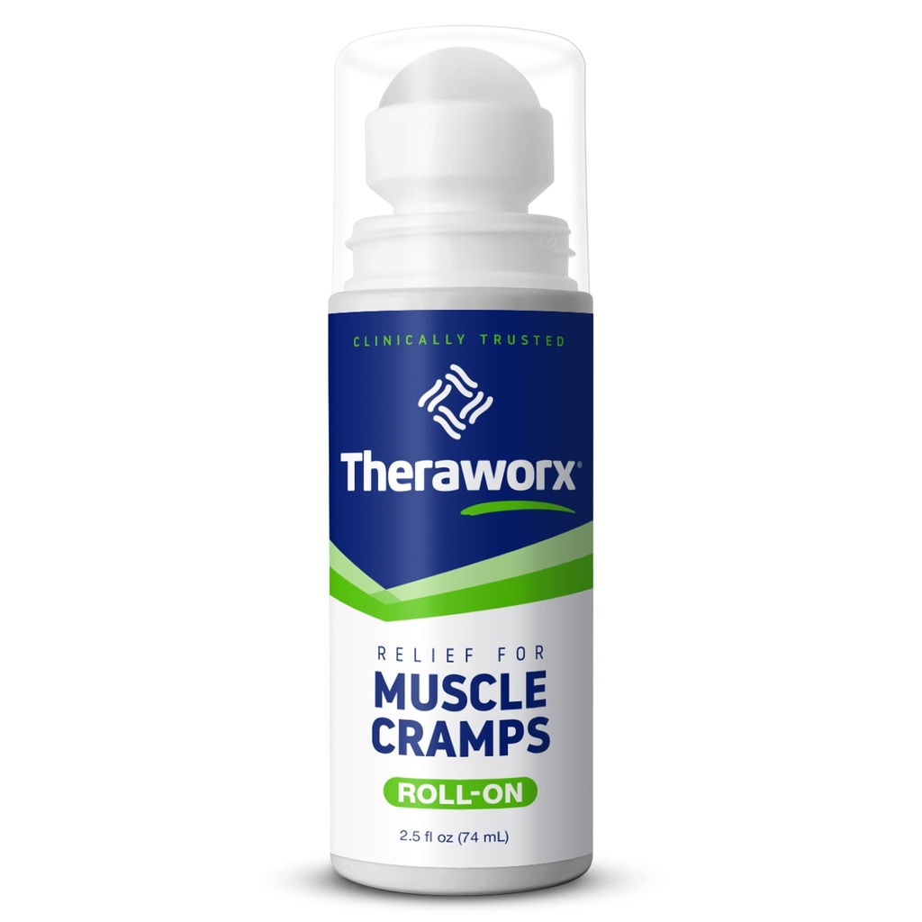 Theraworx Relief for Muscle Cramps Roll- On Fast- acting Muscle Spasm, Leg Sotness with Magnesium Sulfath - 2.5 oz - 1 Počet
