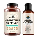 AMANDEAN Premium Liposomal Glutathione & Magnesium Complex Bundle. Antioxidant. Tekutá Setria. High- Absorpce Threonát hořečnatý, glycinát a malát. Zdraví mozku a jater. Paměť, soustředění a spánek