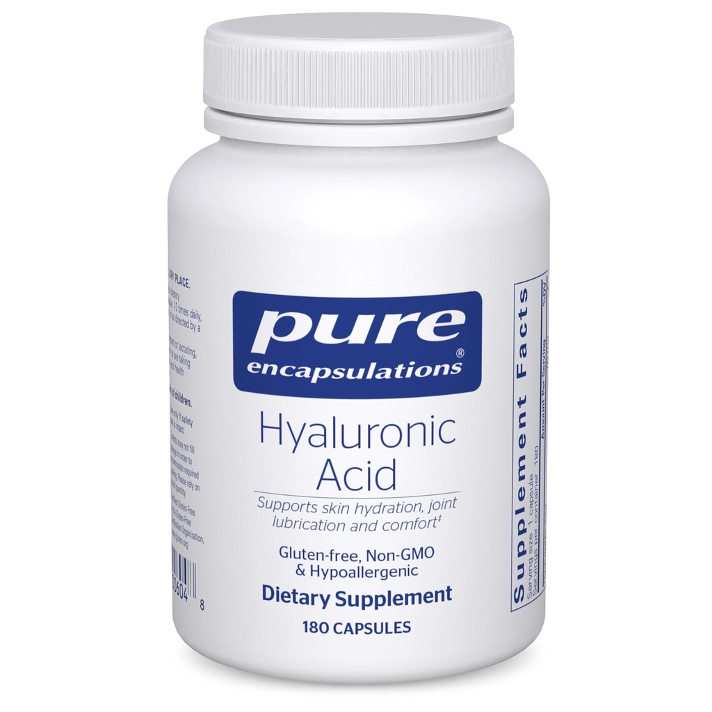 Čistá enkapsulace Hyaluronová kyselina - pro hydrataci kůže, společné mazání a společné zdraví * - Efektivní absorpce - Gluten Free - Vegan & Non- GMO - 180 Kapsle