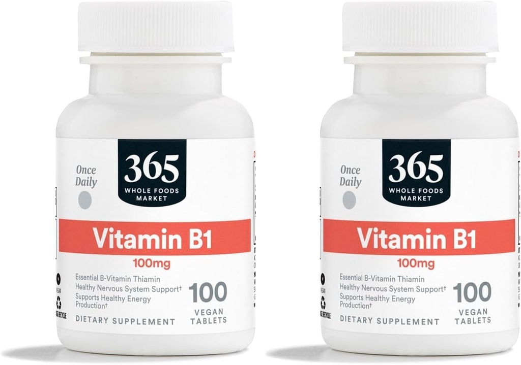 365 podle Whole Foods Market, Vitamin B1 100Mg, 100 tablet (balení po 2)
