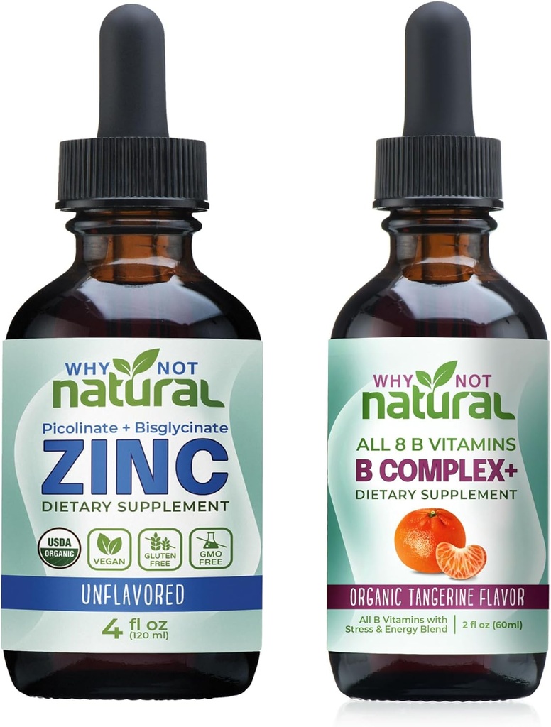 Organický tekutý zinek a komplex vitaminu B