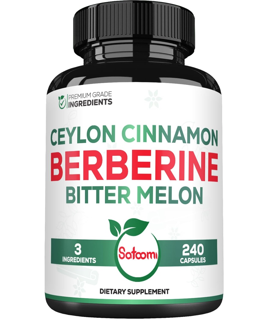 Berberine 1500mg dodatek s organickým Ceylon Skořice Bark & Hořlavý Melon - 240 Vegan Kapsle pro 80 Služeb - imunitní systém, srdeční zdraví, Body Management & Digestion Podpora