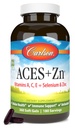 Carlson - ACES + Zn, Vitaminy A, C, E + Selen & Zinek, Multivitamin se zinkem, Cellulární zdravotní a imunitní podpora, Selen Multivitamin, Antioxidant, 360 Softgels
