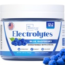 Nulový cukr - Blue Raspberry Electrolytes Powder - Refreshing Hydration - Kofein Free Energy - Všechny přírodní složky - Vegan, Keto a Paleo - Sugar Free Electrolyte Powder Drink Mix - 37 Podání