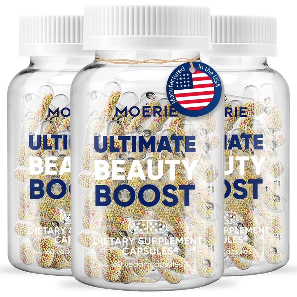 Morey Vlasové růstové doplněk pro ženy a muže - Vlasové kůže a nehty Vitamíny s biotin, Q10 & Minerály - Pro tlustší, Fuller vlasy & vlasové ztráty Léčba - Advanced Beadlet Delivery System - 180 pilulky