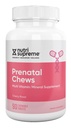 Nutri Supreme Prenatal Vitamin, Žvýkací Prenatální Vitaminy pro ženy s 800 MCG folátu, Kompletní těhotenství Multivitamin se železem, Kosher, Cherry Flavor, 90 Počet
