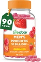Živá probiotika pro muže 124; 10 miliard CFU 124; Skvělé Ochutnávající Mens Probiotické gumy 124; Veganská probiotika pro zdraví a imunitní podporu Gut 124; Probiotické gumy pro muže 124; 90 Gumy
