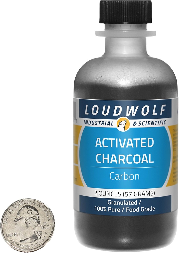 Aktivované Charcoal / Jemné obilí / 2 Ounces / 100% čistá potravinářská jakost
