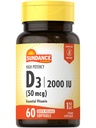 Sundance Vitamin D3 2000 IU PHARMAN 124; 60 Softgels Quick Release 124; High Potency PHARMAN 124; Non- GMO a gluten zdarma dodatek