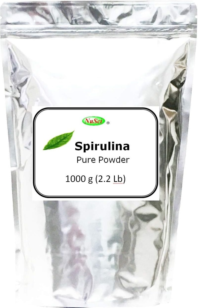 Organicky pěstovaná spirulina prášek 1000g (1.0Kg, 2.2 lb) Bulk čisté čerstvé GMO zdarma neozářené