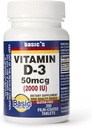 Základní vitaminy Přírodní vitamín D-3 2000 IU - 200 potahovaných tablet