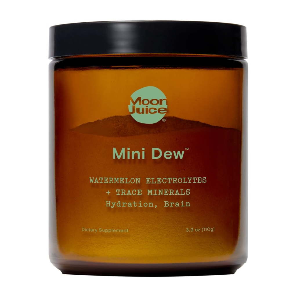 Moon Juice Mini Dew Electrolytes Powder - Sugar Free Minerals & Electrolyte Hydration Powder for Instant Hydration & Brain Support - hořčík, vápník, draslík, růžová sůl, meloun, 30 Služeb