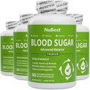 NuBest krevní cukr - Premium Formule s hořkou melon, Ashwagandha, Skořice, Chrom, hořčík, Vitamíny, Alpha Lipoic Acid, Cayenne Pepper - Podpora zdravého krevního cukru - Pack 4