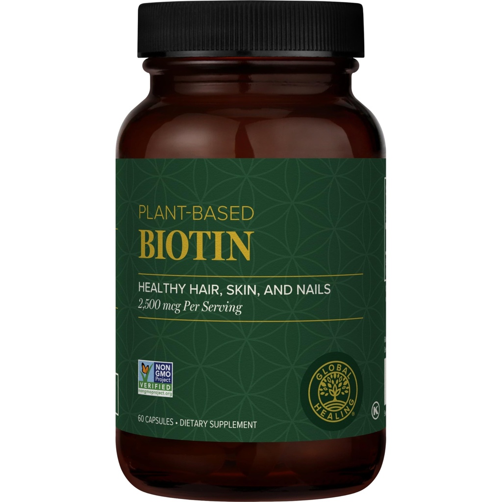 Globální léčebné centrum - Biotin (Vitamin B7) Biotin pro růst vlasů doplněk vitamíny, podporuje zářivé kůže, a silnější nehty, Vlasové ztráty vitamíny pro ženy a muže, více než 1000mcg