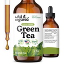 Wild & Organic Green Tea Extract Liquid Drops - Antioxidant- Rich Green Tea Supplement - 2-Month Supply - Vegan, Cukr & Alcohol-Free Camellia Sinensis Tincture - 4 fl oz