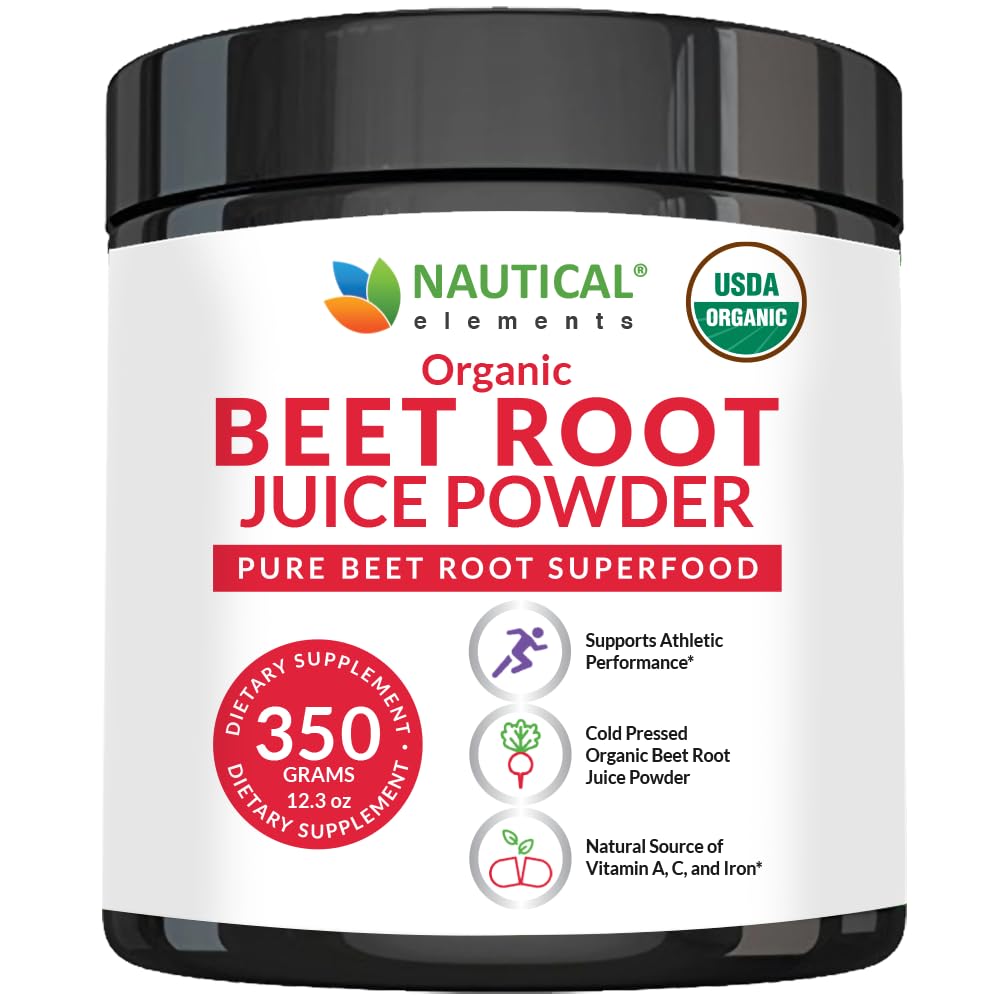 Organic Beet Juice Powder - 20: 1 Koncentration Beet Powder Organic - Circulation Support - Rich in Nitric Oxide - Cold- Pressed 100 Servings of Beet Root Powder Supplement- 12.3oz