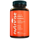 NutriRise Organic Ashwagandha Root Kapsle s Black Pepper, 1300mg, Natural Stress & Mood, Příplatek štítné žlázy a imunitní podpora, Clarity, Focus & Energy, Gluten Free, 60 Počet