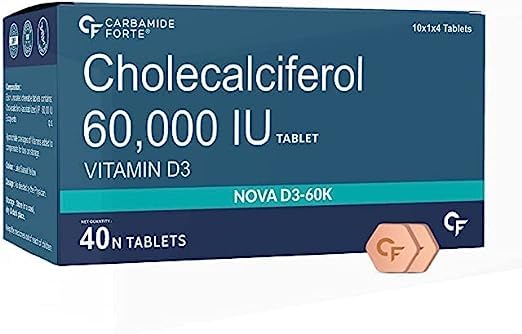 Puritans Vitamin D3 60000 IU - Žvýkací Cholekalciferol Vitamin D Dodatek pro ženy a muže - 40 tablet