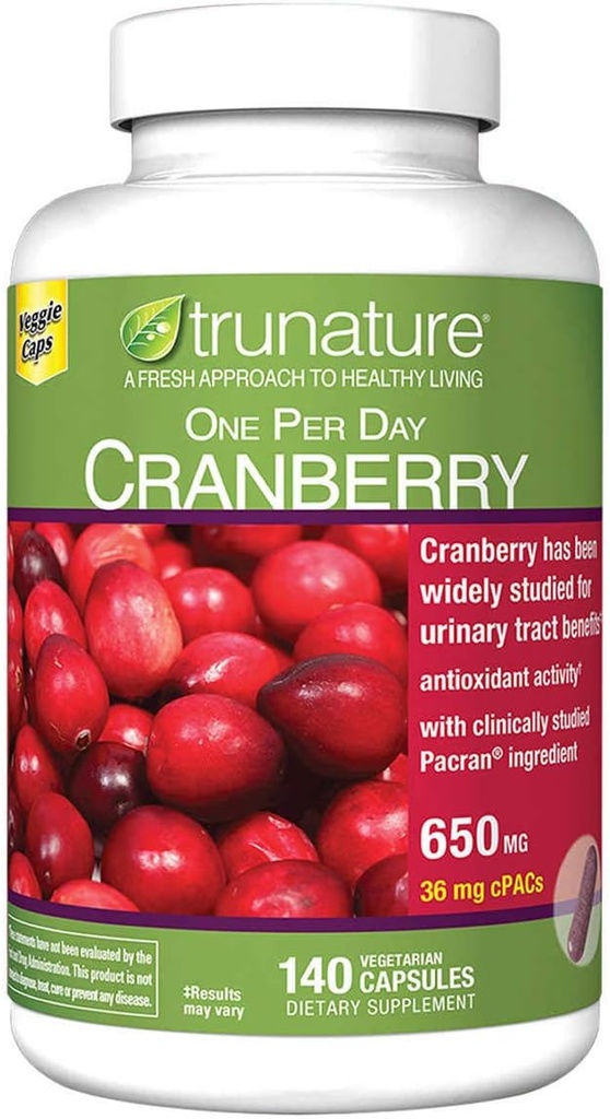 brusinková Cranberry 650 mg, 140 Vegetariánských tobolek (2 balení)