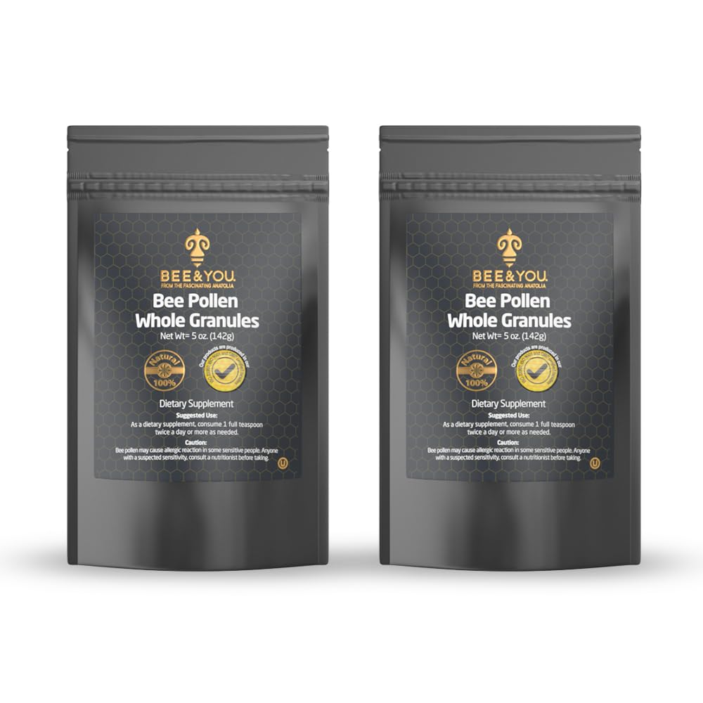 Bee and You - 100% přírodní a syrové Bee Pollen Granules, Bee Pollen dodatek, přírodní Superfood, aminokyseliny, antioxidanty, enzymy, vitamin B, Paleo, Keto, gluten zdarma, dospělí 124; 5 Oz balení 2
