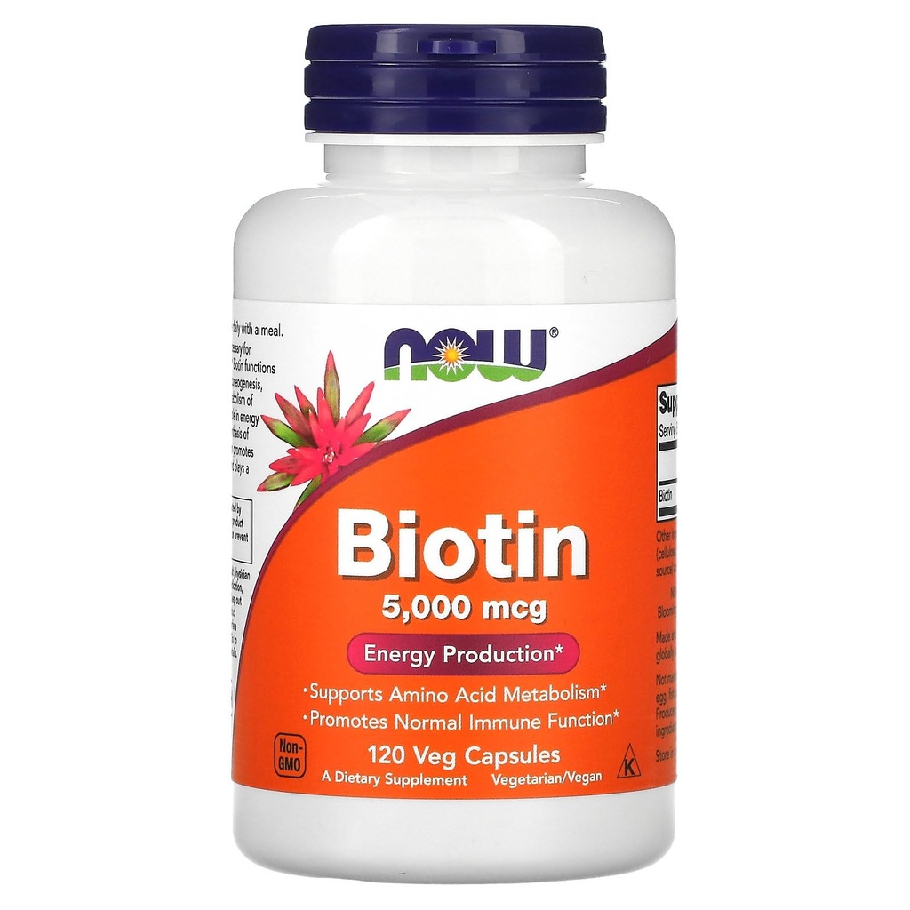 Nyní potraviny Biotin 5 MG Vegetariánské kapsle, 120 Počet