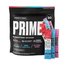 PRIME HYDRATION + Sticks Variety Pack 124; Hydration Powder Single Serve Sticks 124; Electrolyte Powder On The Go Sugar 124; Low Sugar Sugar 124; Caffeine- Free Caffeine- 124; Vegan Powers 124; 30 Sticks