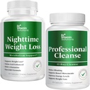 DR VITAMIN ŘEŠENÍ Noční spalovač tuků & 15 den Čistota pro nafouknutí & hubnutí, Bundle, 90 Caps