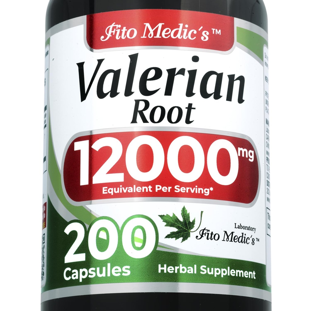 FITO MEDIC je laboratoř 124; Valerian Root Kapsle 124; 200 Kapsle 124; 12000 mg CLANE124; Valerian Root Extract 124; Koncentrát Extract 124; Ultra vysoká absorpce.