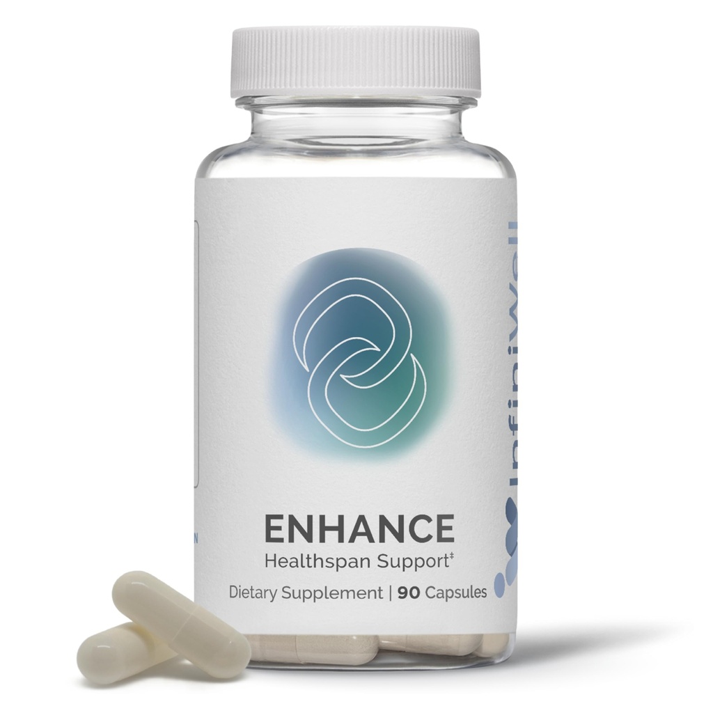 InfiniWell Enhance - Zdravé stárnutí, doplněk dlouhověkosti s trimethylglycinem (TMG) - Podporovat buněčnou obnovu a mitochondriální zdraví - Podpora zdraví a epigenetického stárnutí (90 Kapsle)