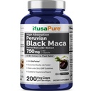 NusaPure Black Maca Root 50: 1 Extract, 750 mg Ekvivalentní s 37,500 mg Veggie Per Caps (Vegan, Non- GMO)