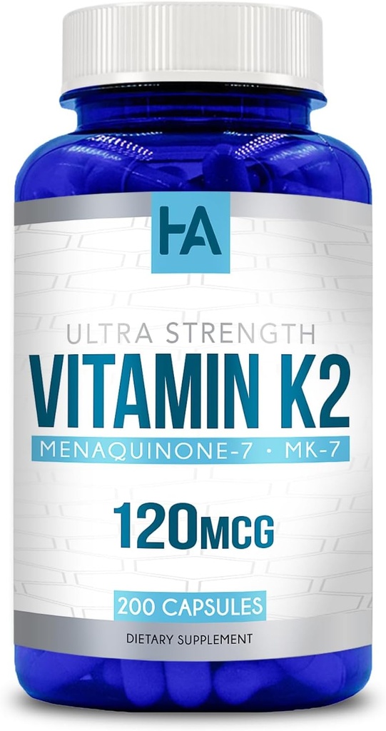vitamín K2 MK7 dodatek 124; vysoce absorpční K2 doplněk vitamínu s aktivním MK7 Menachinone formulář pro společnou srdeční a imunitní podporu 124; Vegan Non- GMO Soy zdarma Made in cGMP Labs (200 Veggie Kapsle)