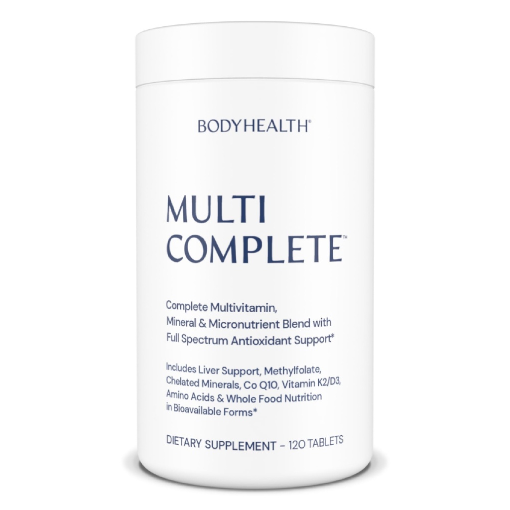 BodyHealth Multi Kompletní (120 Ct) Denní multivitamin pro muže a ženy s Whole Foods, Minerály, Antioxidanty, Organic Green Food Koncentráty, a Játra Detox Extracts, Vegan a non GMO