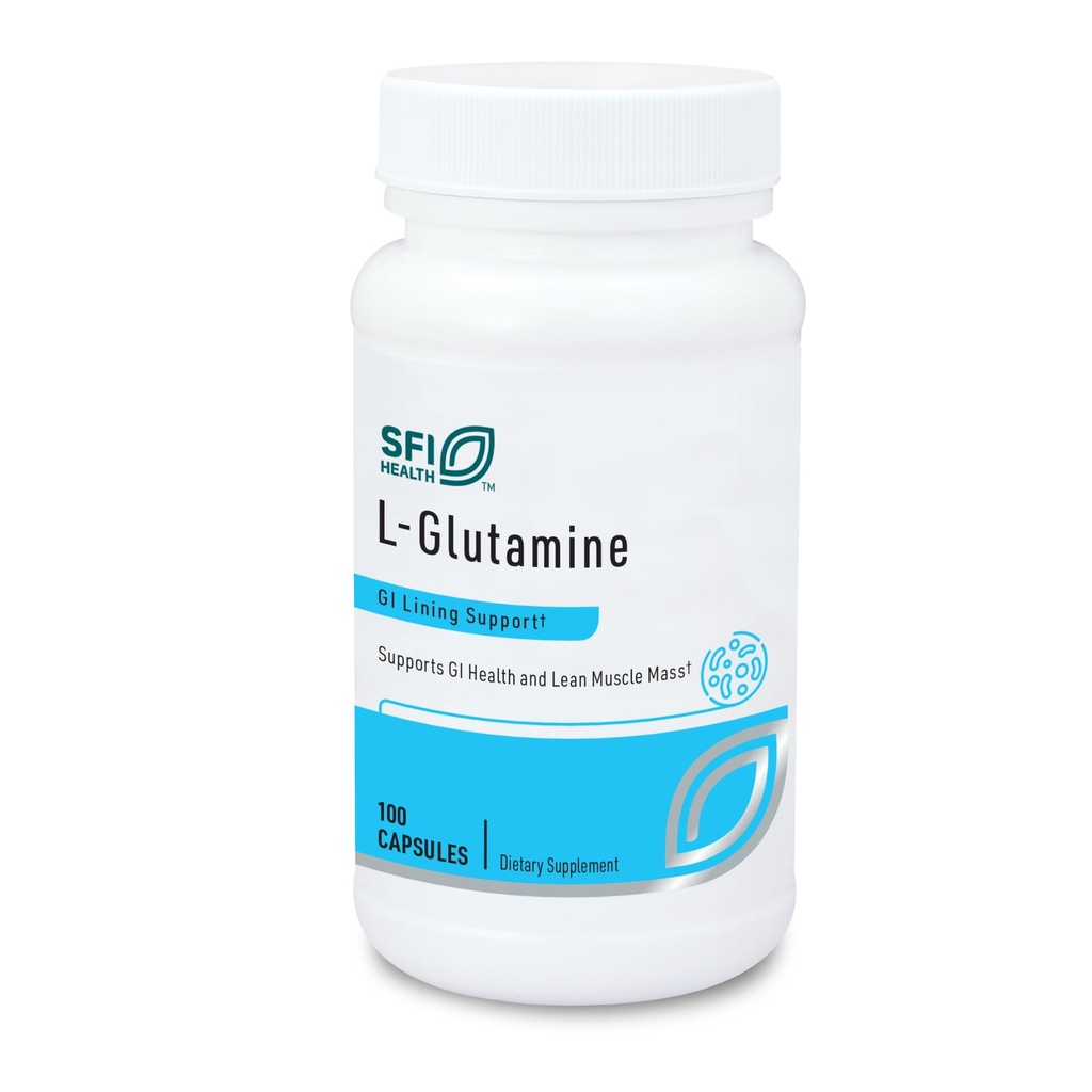 Klaire Labs SFI Health L Glutamin Kapsle - 500 miligramů hypoalergenní aminokyseliny dodatek - Podporuje svalové a GI funkce - mlékárenské zdarma & gluten zdarma (100 Kapsle)