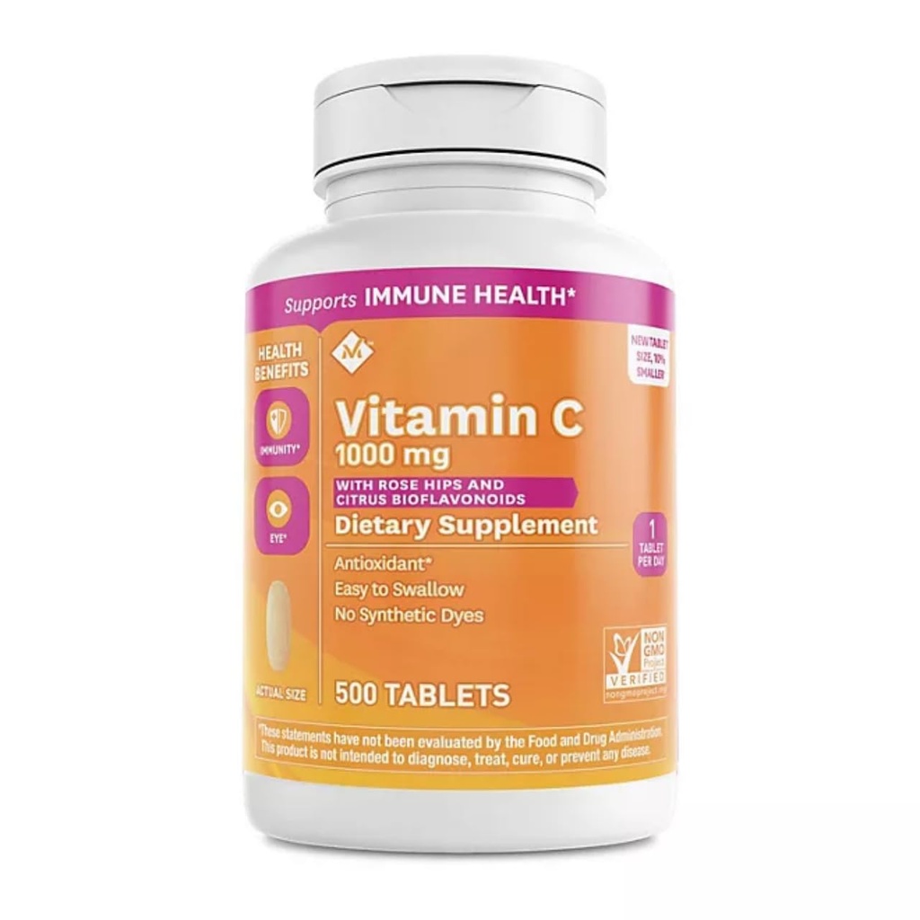 Member 's Mark Vitamin C 1000 mg with Rosehies and Citrus Bioflavonoids (500 ct.)