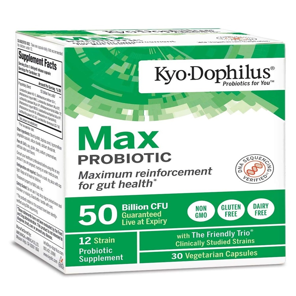 Kyo- Dophilus Max Probiotika, 30 Vegetariánských kapslí