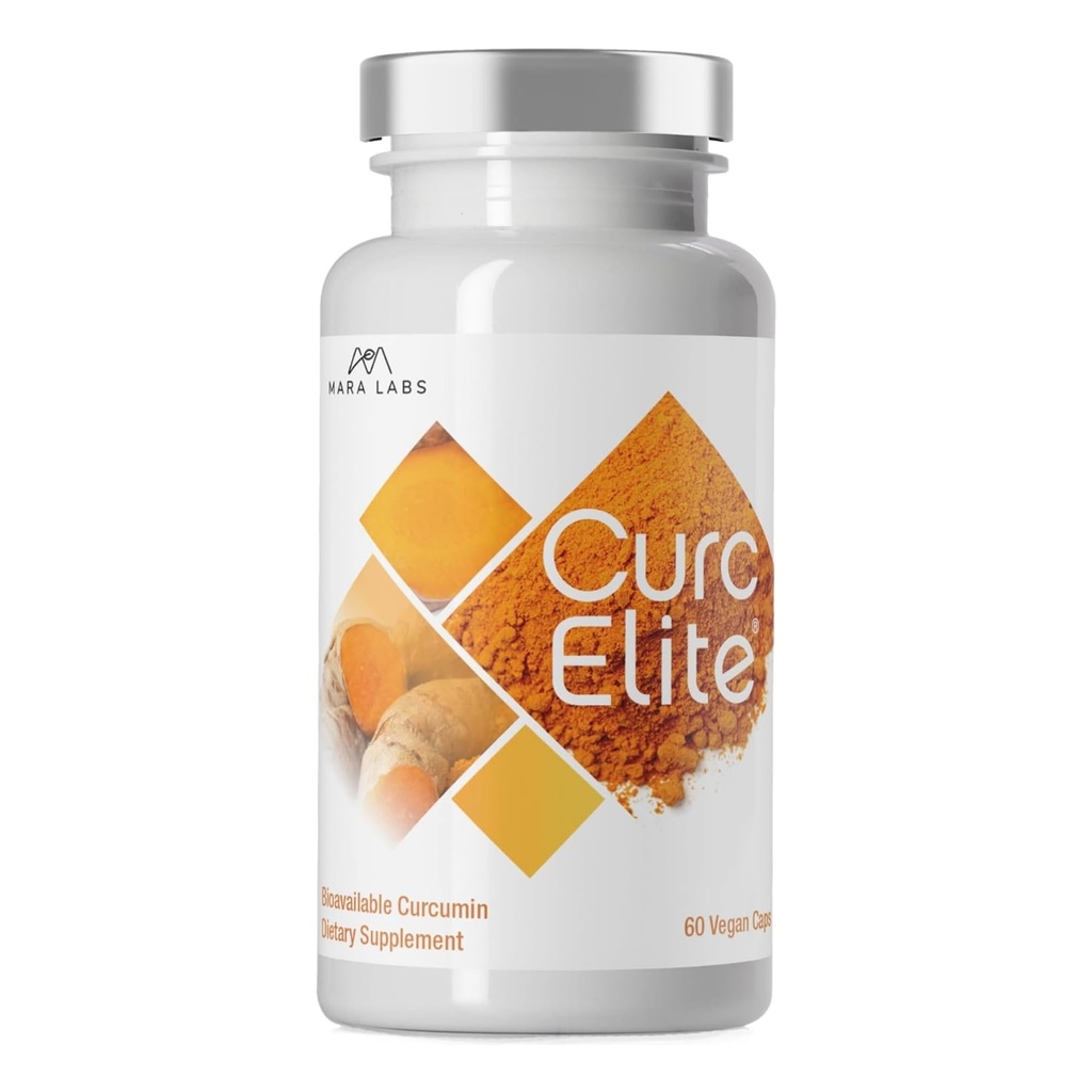 Mara Labs CurcElite Curcumin 124; Turmeric Extract 95% Curcuminoids Curcuminois 124; Vegan, No Fillers, and Non- GMO Curcumin 124; 60 Vegan Kapsle